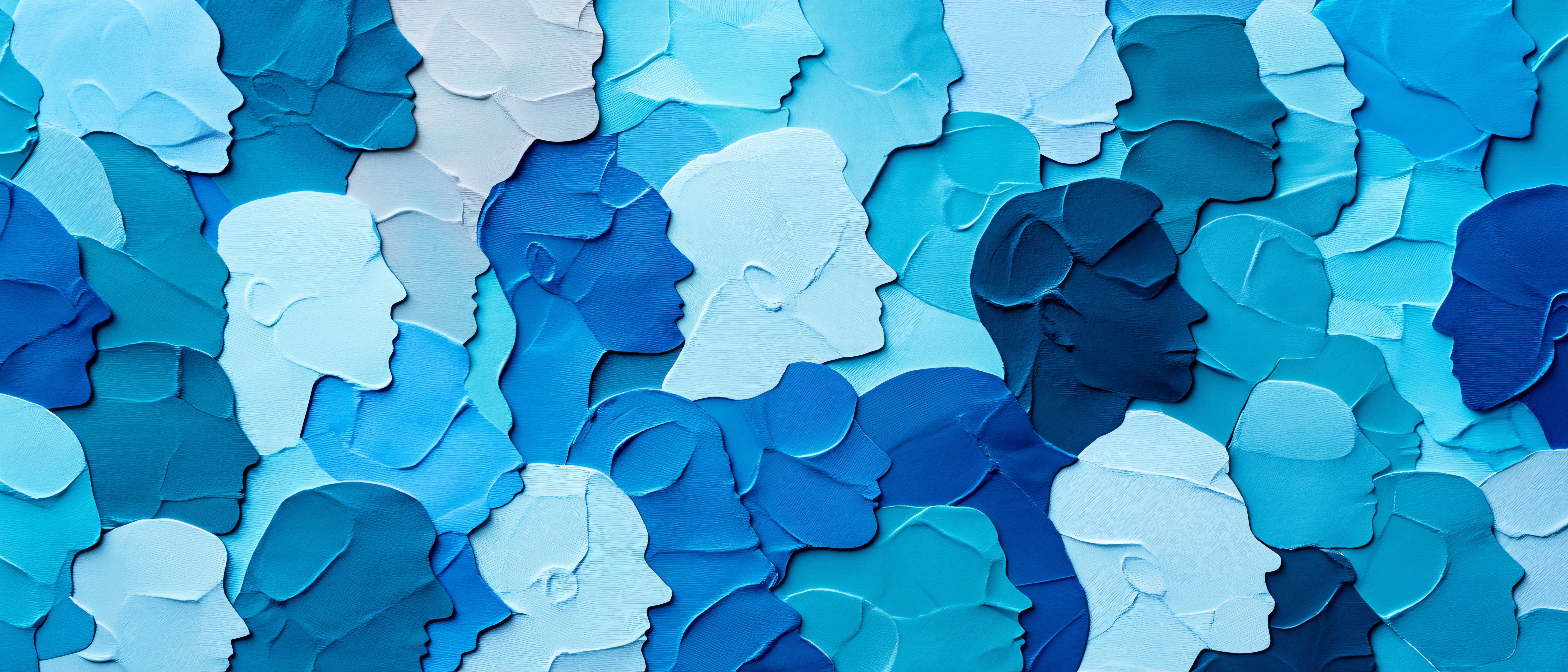 Abstract collage of blue human profiles layered together, symbolizing LinkedIn’s vast network of professionals and the collective data available for OSINT investigations.
